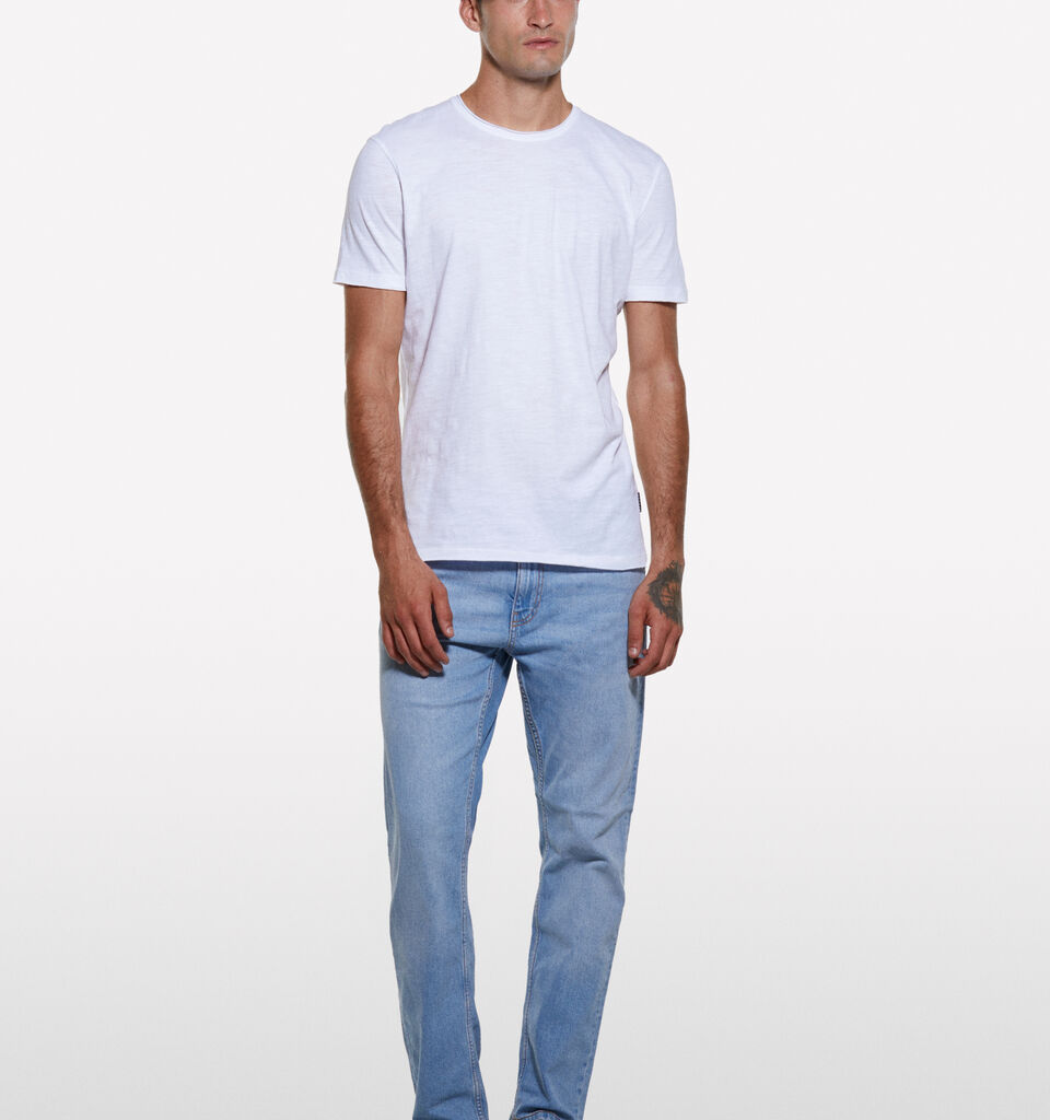 T-shirt blanc slim à manches courtes - t-shirts à manches courtes pour homme - Blanc | Sisley image number 1